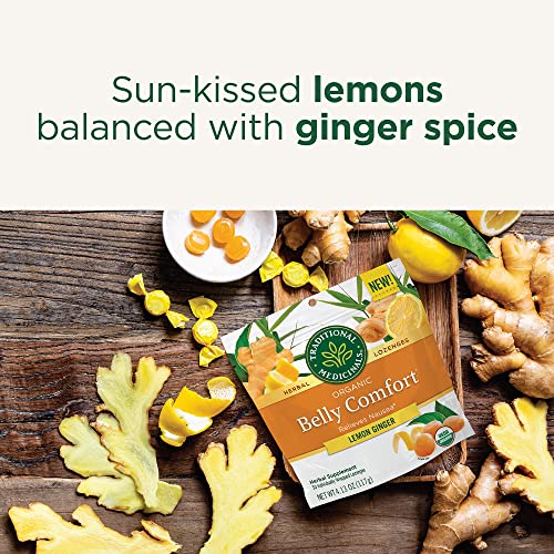 Traditional Medicinals Organic Belly Comfort Lemon Ginger Lozenges