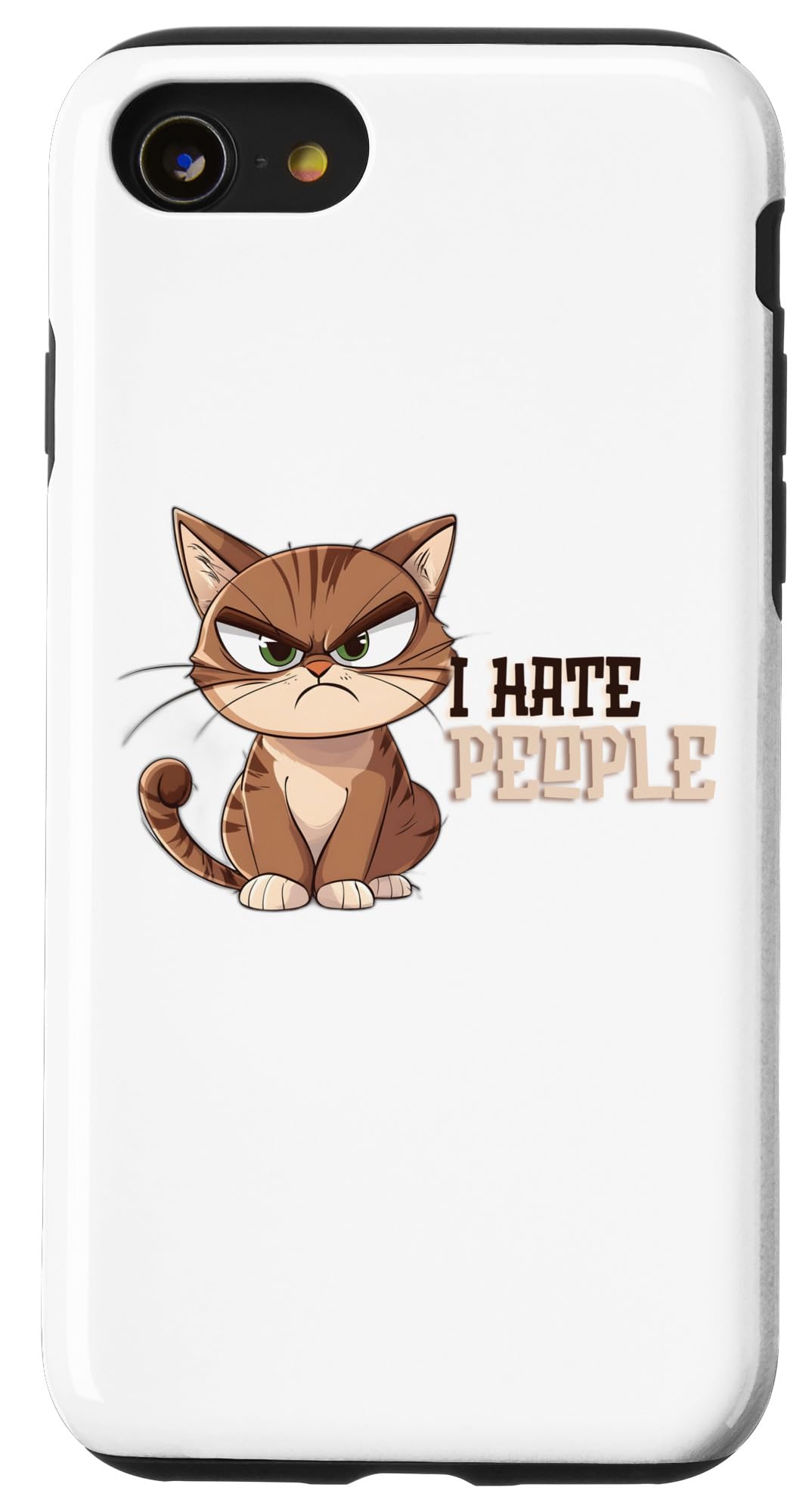 iPhone SE (2020) / 7 / 8 I hate people, funny, cat, men, women Case