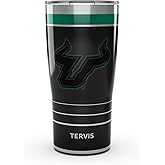 Tervis Traveler USF Bulls - Night Game Triple Insulated Tumbler Travel Cup Keeps Drinks Cold & Hot, 20oz, Stainless Steel