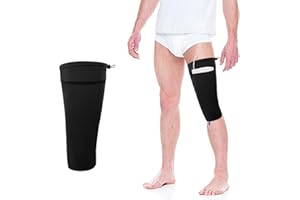 LKLKKC Catheter Leg Bag Holder Fabric Catheter Sleeves Urine Leg Bag Holder - Urinary Drainage Bag Stay in Place Urine Bags for Legs Foley Catheter Bag Holder Strap for Men or Women Wheelchairs (L)