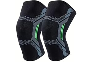 Compression Knee Sleeves High-Stretch Knit Breathable Support Unisex Knee Brace for Running, Gym, Workout and Daily Use, XL