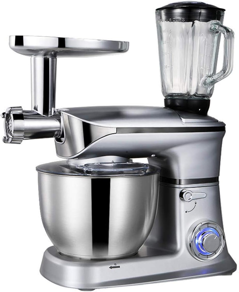 FengLi121 Eggbeater Electric Mixer Cream Whipping Machine Home Baking Electric Mixer Dough Machine Kitchen supplies (Color : Silver)