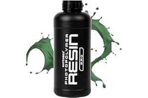 HATCHBOX 8K 3D Printer Resin Pro, High Precision Low Odor UV Curing 405nm Photopolymer 3D Printing Resin Liquid for LCD DLP Printing, 1000g Green