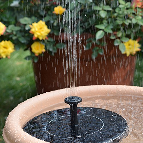 COSSCCI Solar Fountain Water Pump for Bird Bath, Submersible Solar Panel kit Pond Pumps for Small Pond Patio Garden Outdoor (1.4W) - Thumbnail 5