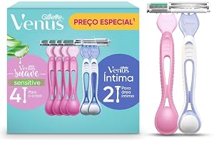 Kit Aparelho de Depilação Gillette Venus Suave 4Un + Venus Íntima 2Un