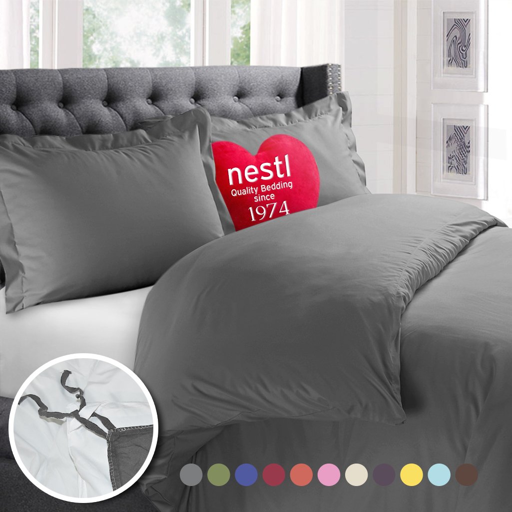 Comforter Bedding Microfiber Queen Duvet Cover Set Shams ...