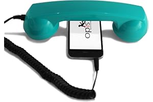 Special Edition - OPIS 60s Micro: Cellphone Retro handset/Old-Style Headset for All Cell-Phones (Screaming Turquoise)