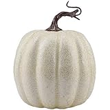Gresorth 1pc Halloween Decorative Sliver Line Pumpkin Artificial Fake Vegetable Decoration - White