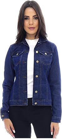 jaqueta jeans feminina escura
