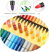 KXF Washable Colouring Pens 48 Assorted Colours Non-Toxic Triangle Grips Case view 5