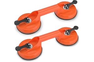 ESDABEM Glass Suction Cups to Lift Large Glass - 2 Pack Heavy Duty Suction Cup Plastic Vacuum Plate Car Dent Suction Cup to Lift Large Glass, Floor Gap Fixer, Tile Suction Cup Lifter, Moving Glass Dent Puller