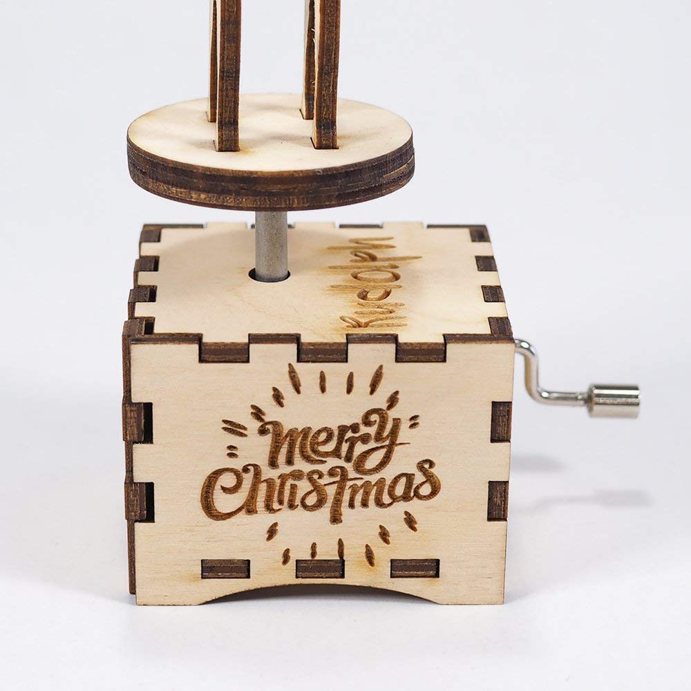 Rudolph Music Box Laser cut, laser engraved wood music box. Perfect Christmas gift