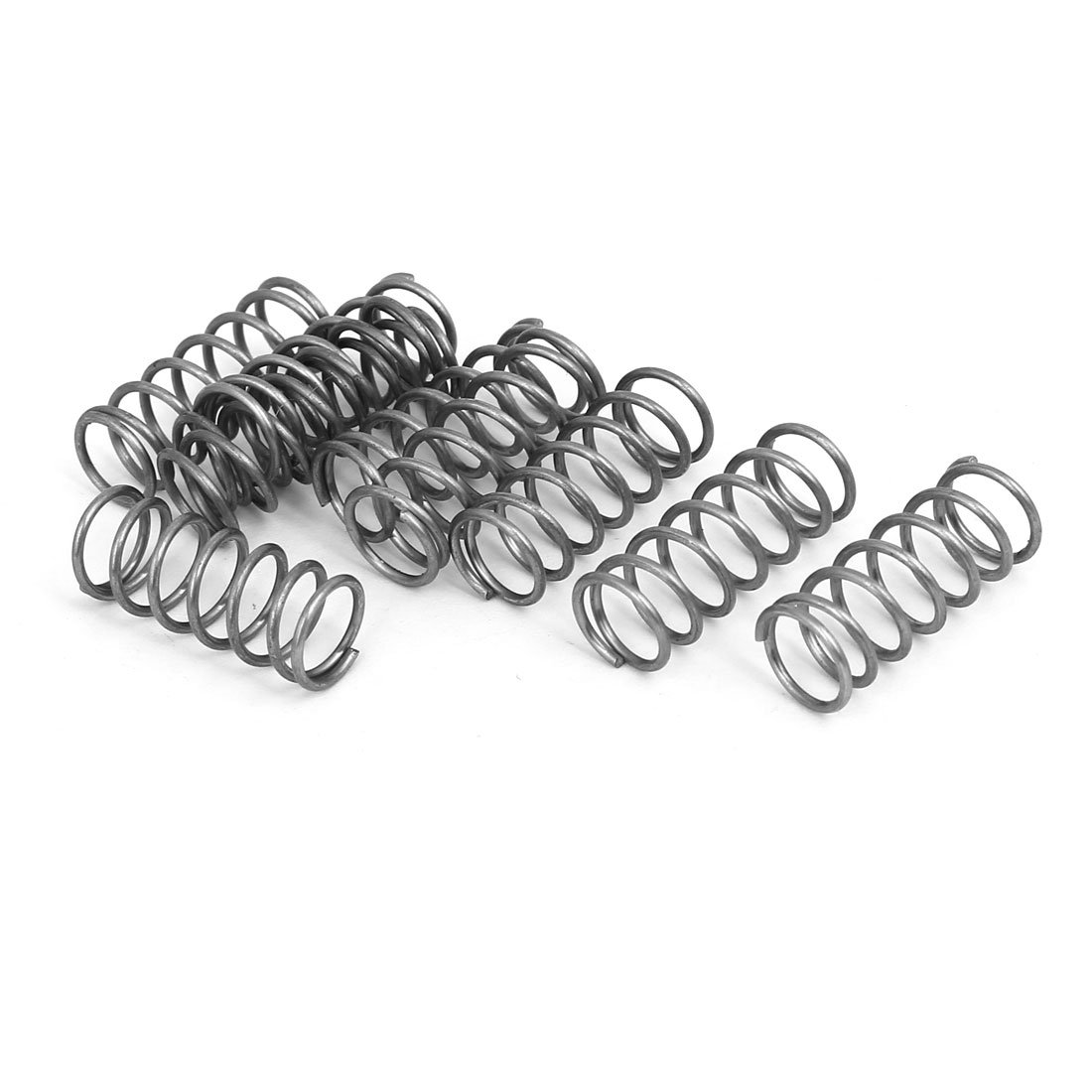 sourcingmap 1mmx10mmx25mm 304 Stainless Steel Compression Springs Silver Tone 10pcs