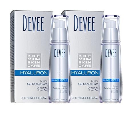 Devee Hyaluron Gel Superkonzentrat 60ml (2 x 30ml ) Sparset, kristallklares Gel, für jeden Hauttyp