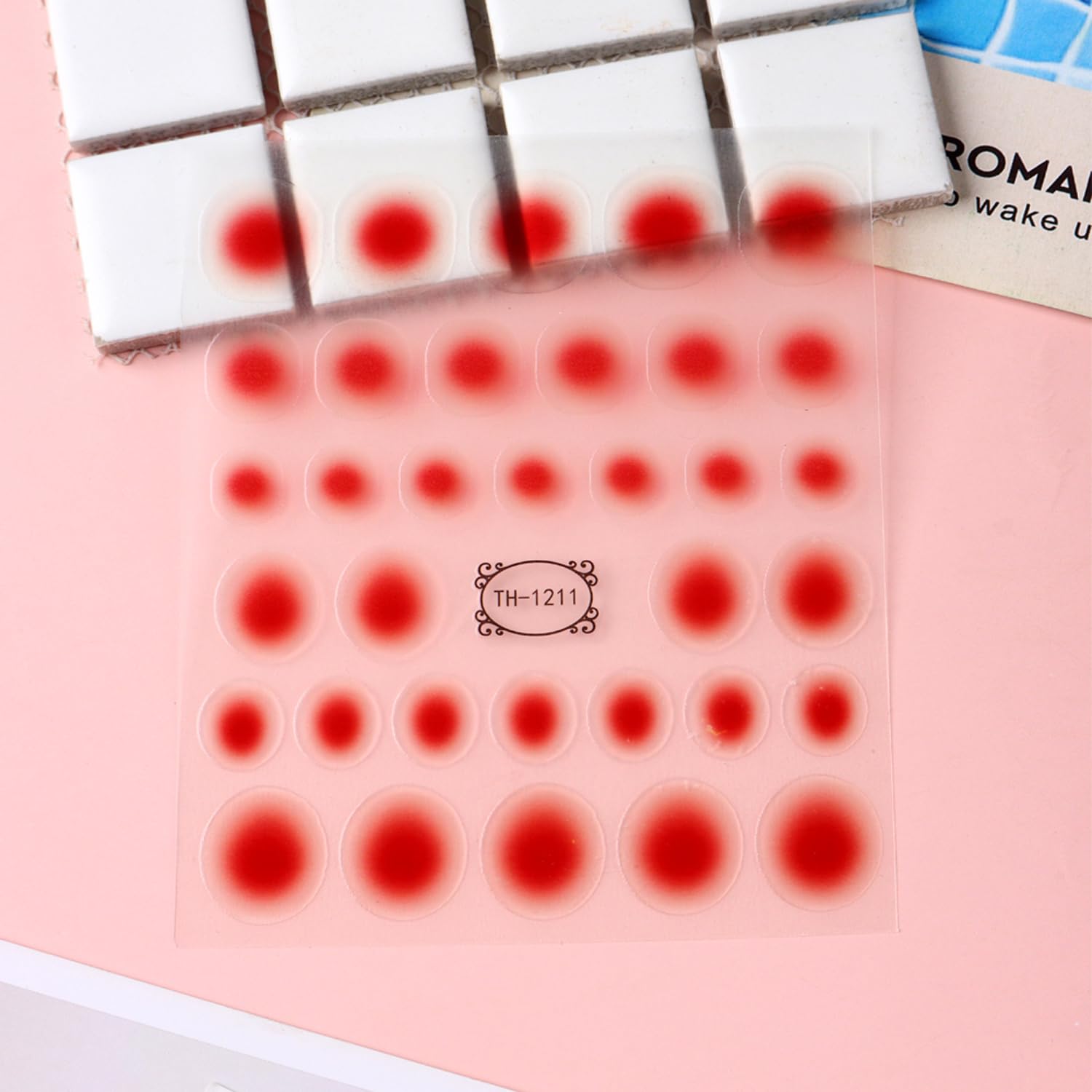 8 Sheets Colorful Gradient Nail Art Stickers Decals 3D Self-Adhesive Fashion Blush Nail Sticker Ombre Nail Decals Supplies Set for Natural Fingernails Manicure Decorations Acrylic Nails Accessories - Image 7