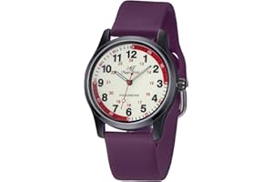 oyeaho Nurse Watch for Nurse Doctors Medical Professionals Students Men Women Unisex Easy to Read Luminous Dial Second Hand Watch for Nurses Water Resistant Silicone Strap