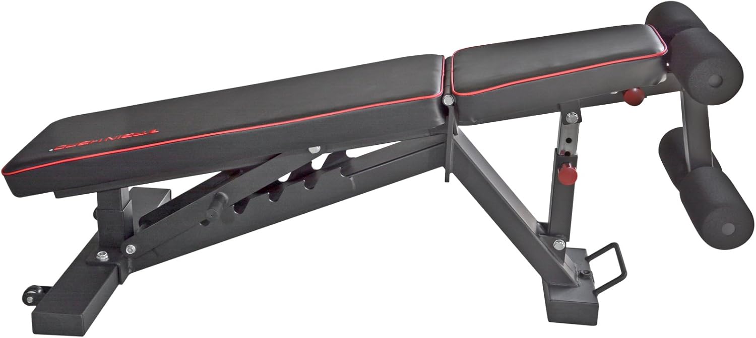 7 5 Cm Extra Dicke Polster Trainhard Premium Hantelbank Verstellbar Als Flachbank Schragbank Negativbank Mit Bein Fixierung Und Transportrollen Belastbar Bis 450kg Fsnf Org