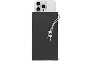 HAQuake EMF Cell Phone Sleeve fo Phone Pouch, High-Shield EMF Blocking Pouch, 100% Silver Fibers forDigital Security, Signal Blocking, Anti-EMP Radiation Bag for Privacy Protection. (Black)