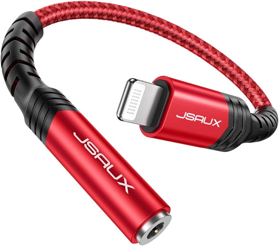 JSAUX Adaptateur Lightning vers Jack 3.5mm [Certification MFI C101