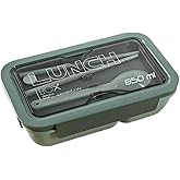 MIATTCLD Bento Box Adult Lunch Container with Utensils, 2 Compartment Japanese Lunch Box for Men Women, 29 OZ/850 ML Leakproof Meal Prep Food Container Portable Lunchbox, BPA Free