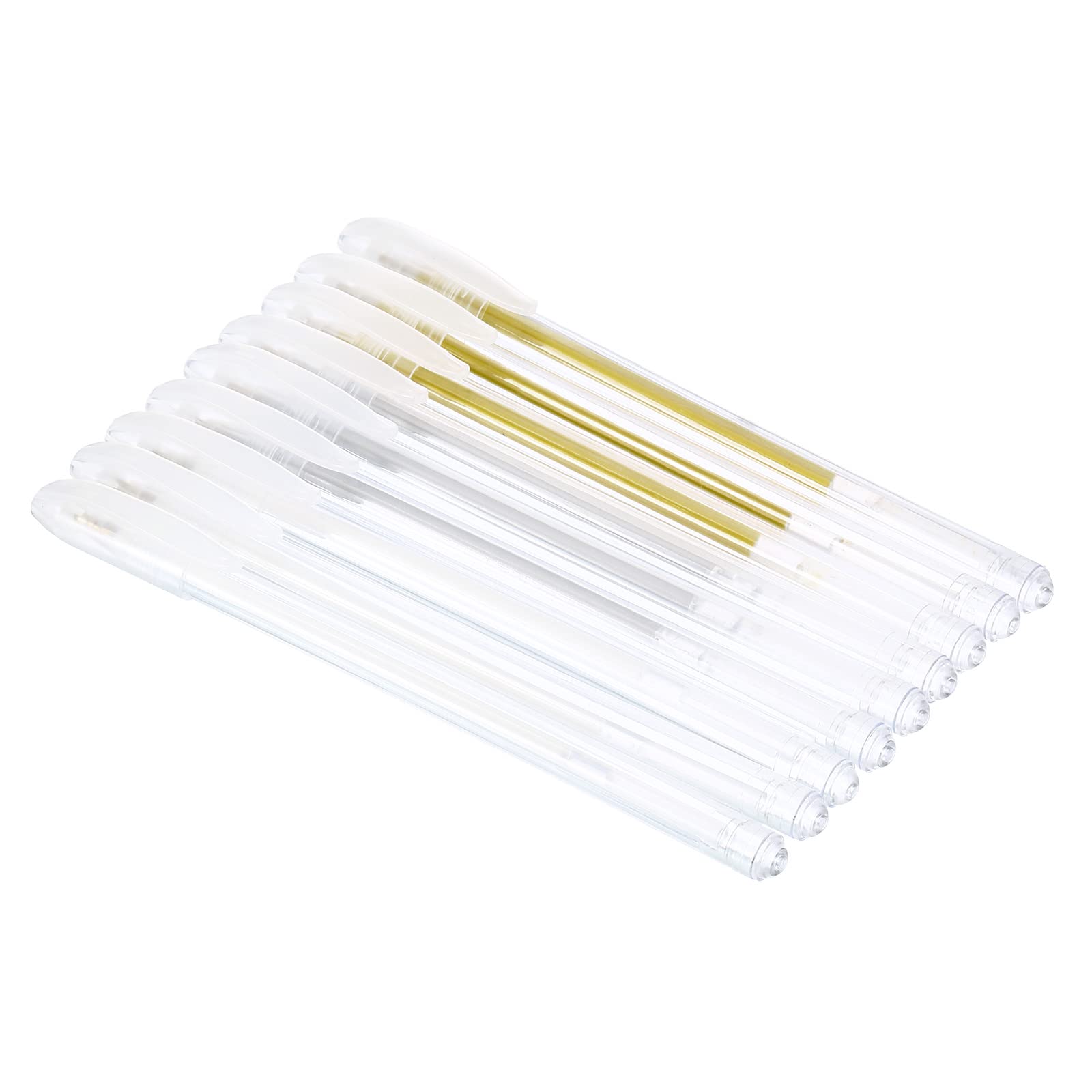 PATIKIL Glitter Gel Pens, 9 Pack Dual Metallic Ink Sparkle Pens 0.6mm Liquid Glitter Iridescent Gel Pen for Coloring Books, Gold Silver White