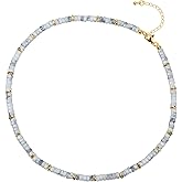 COAI Women's Heishi Stone Beaded Necklace Choker Necklace for Women