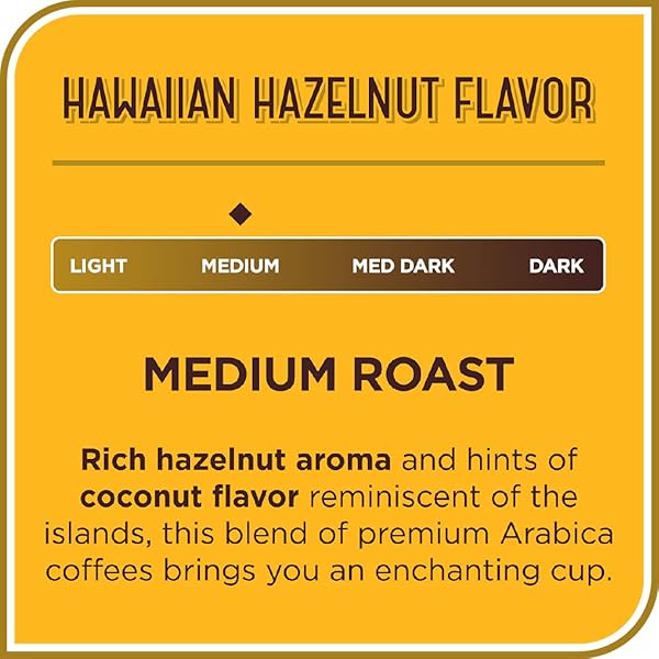 DON FRANCISCO’S HAWAIIAN HAZELNUT FLAVORED COFFEE PODS, 24 COUNT, MEDIUM ROAST, COMPATIBLE WITH KEURIG BREWERS