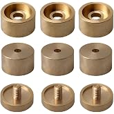 Jiayouy 9Pcs Trumpet Valve Finger Buttons Valve Cap Screw Trumpet Repair Part Golden
