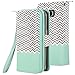 Galaxy S7 Edge Case, E LV Galaxy S7 Edge - 2IN1 ( CASE CUM PURSE) PU Leather flip Wallet Bag Pouch Case Cover For Samsung Galaxy S7 Edge - [ZIGZAG/MINT]