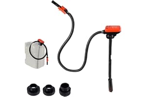 Portable Electric Automobile Fuel Transfer Pump - 3.2 GPM High-Flow with Auto-Stop, 3 Adapters Included for Car/Truck/Boat, P