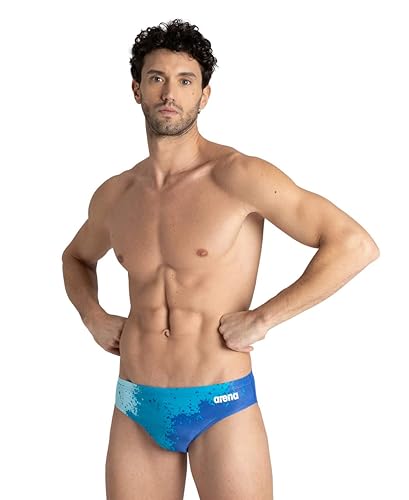 Arena Men's Standard Team Color Print 3-Inch Brief Athletic