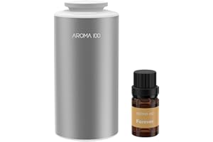 AROMA100 Waterless Essential Oil Diffuser Nano Air Freshener Difusers Rechargeable Mini Scent Aromatherapy Nebulizer for Cars Home Room Office 3 Timers & 3 Mist Levels