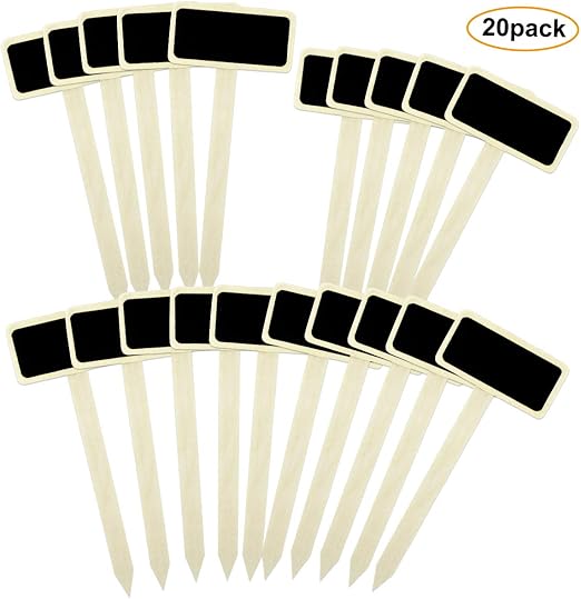 NATUCE 20 Pcs Etiquetas de Plantas de Madera, Marcadores de ...