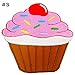Cute Ice Cream Cone, Lollipop, Cup Cake Candy Set of 3 Iron on Embroidered Patches Super Saving Pack