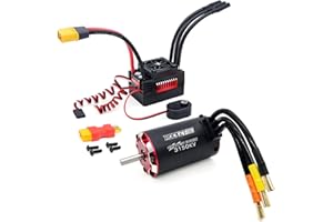 SURPASS HOBBY USA Surpass Hobby Supersonic 3665 2200KV Brushless Motor & 90A RC ESC Combo for 1/10 RC Car (90A ESC, 3665M 2200KV)