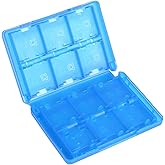 OUKENS Game Card Case for Nintendo 3DS and DS, 28-in-1 Cartridge Holder - Storage Box Compatible with 3DS XL, New 3DS, 2DS, DSi XL & DS Lite Systems, Holds 22 Games, 2 SD Cards, 2 Stylus Pens (Blue)