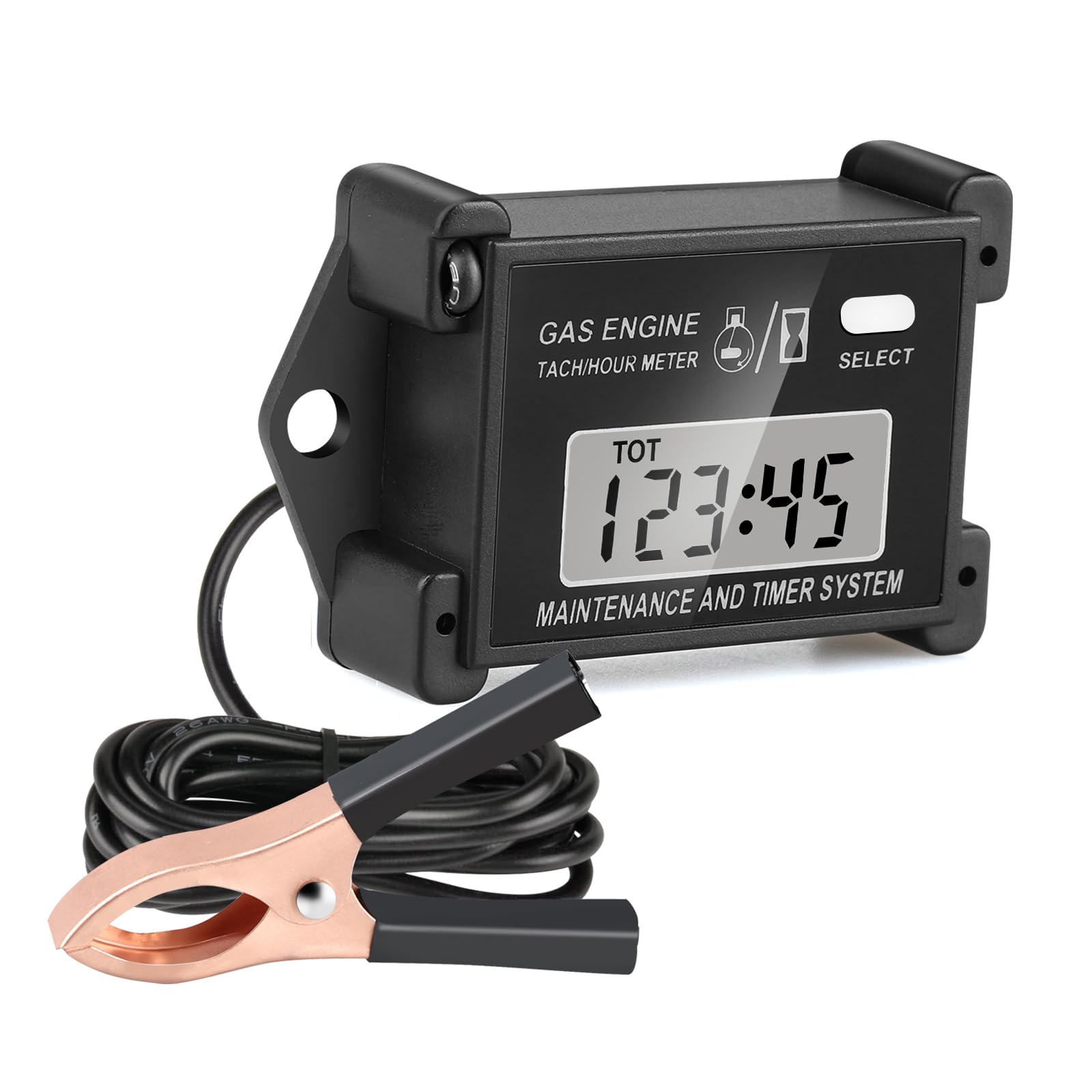 Hour Meter Linkstyle Digital Tachometer, 2 Stroke 4 Small