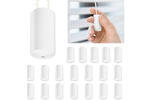 10 Pcs Cord Knobs for Window Blinds, Anti Strangulation Design White Cord Tasse, Plastic Cords Tassel Drops Pull End Pendant,