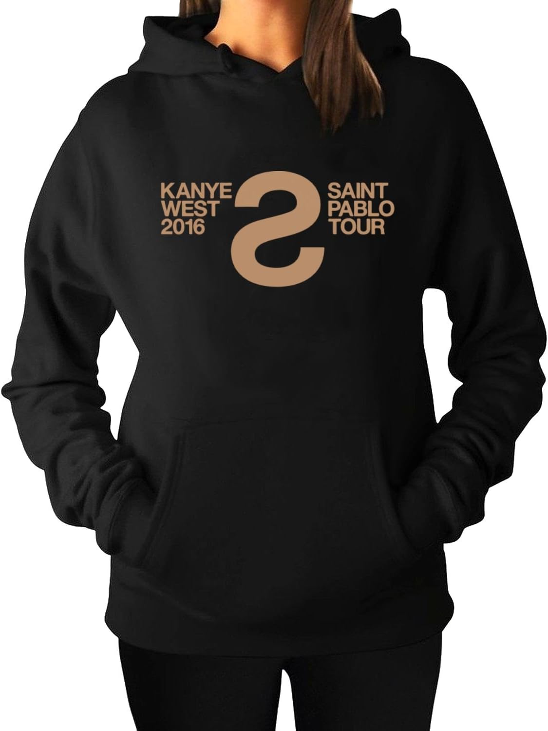 Women's Kanye Saint Pablo tour Hoodies Sweatshirt Black cool