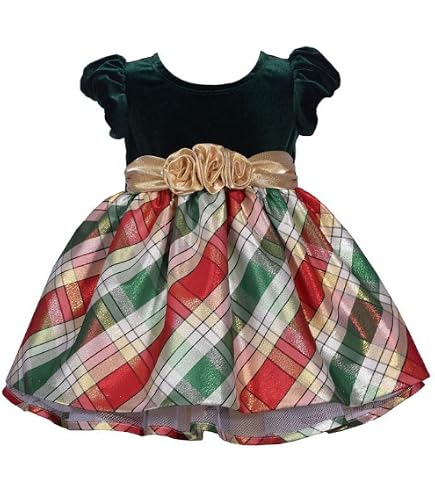 Bonnie Jean Girl's Holiday Christmas Tree Dress Red for Toddler and Little Girls 2-6X, Red, 2T: Clothing, Shoes & Jewelry