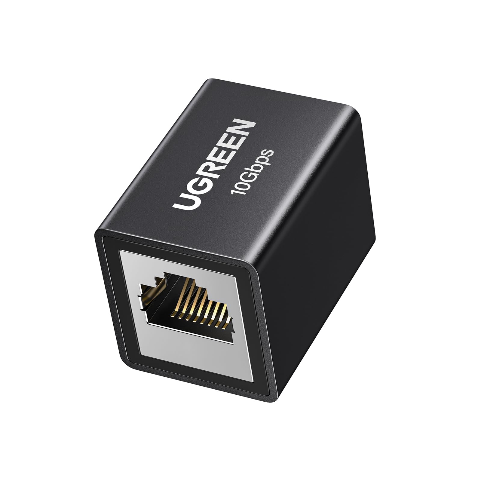 UGREEN RJ45 Coupler,10Gbps High-Speed Aluminum Ethernet Connector,Shielded Internet Joiner,LAN Network Extender Female to Female for Cat7, Cat6, Cat5e, Cat5(1 Pack)