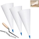 Biaungdo 3 Pack Tile Grout Masonry Mortar Bag Set, Blue | Brick Jointer &amp; Tuck Pointers Included, Heavy Duty Piping Bags, Grout Sealer Bag, For Tile Installation