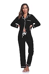 COLORFULLEAF Women's 100% Cotton Long Sleeve Pajama