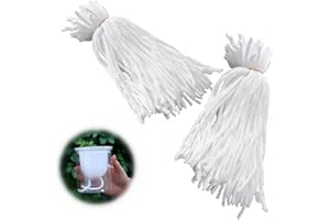 Wzenclave 200pcs Absorbent Cotton Rope Self Watering Rope Wicking Watering Kit Vacation Plants Sitters White