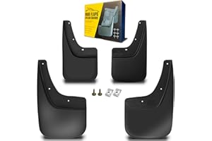 QUYDDC Mud Flaps, Fit for G-MC Sierra 1500 2014-2018/ Sierra 1500 Limited 19/2500 HD, 3500 HD 15-19 (Only Fit Single Rear Wheel), Anti-Freeze, High Temperature Resistance Dedicated Mudguard, 4pc