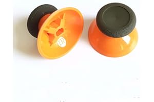 SZLG 3D Analog Joystick Grip Cap Thumb Stick Grip Cap Thumbstick Replacement for Xbox One Slim Xbox One X Xbox One Elite PS4 Controller (Orange)
