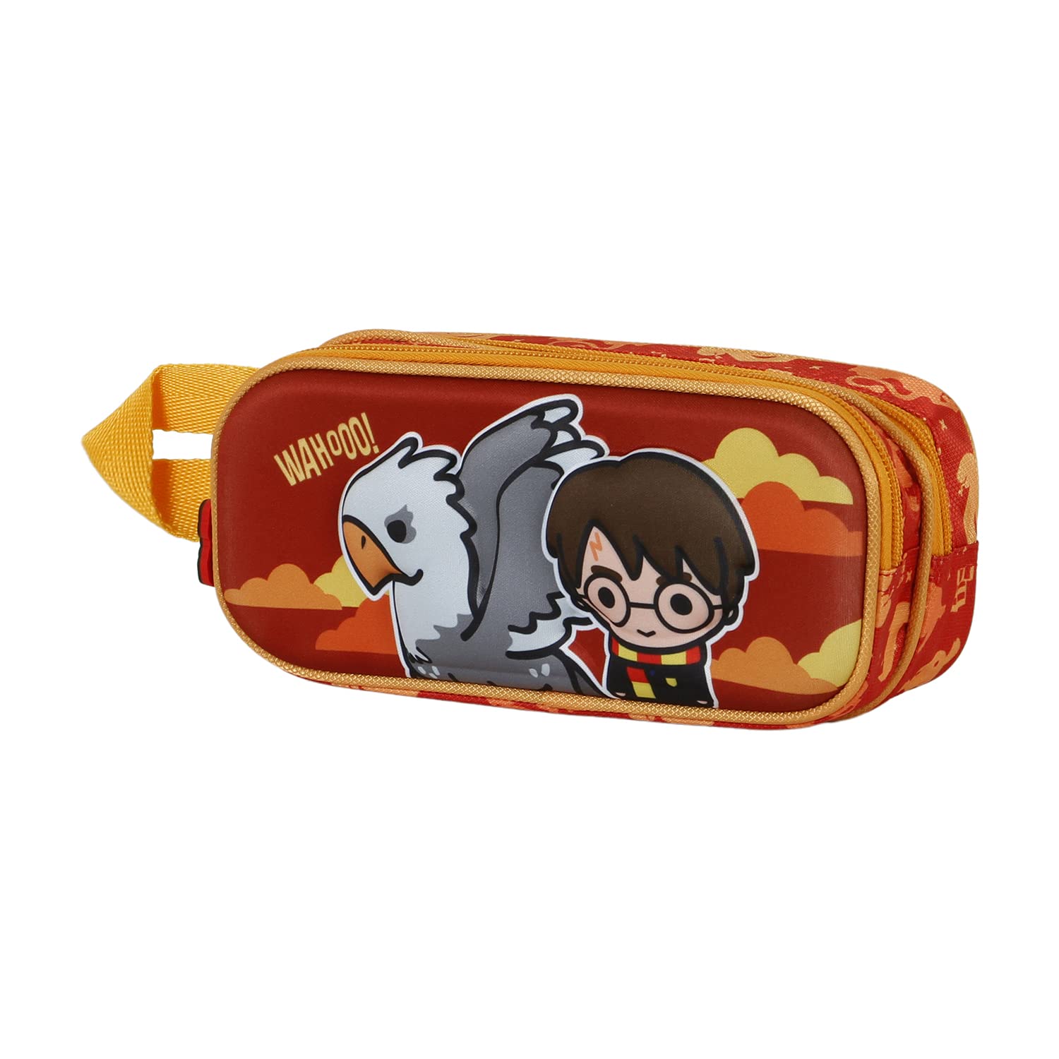 Harry Potter Buckbeak-3D Double Pencil Case, Orange, 22 x 9.5 cm