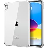 MoKo Clear Case for iPad (A16) 11th Generation 2025, Clear | for iPad 10th Gen 10.9 inch 2022, Light Soft TPU Anti-Scratch Ultra Clear Cover, Shockproof Transparent Flexible Back Cover