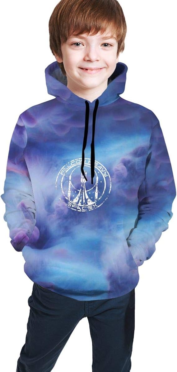 gjhj Falcon Heavy Spacex Pullover Hoodie Hooded Sweatshirt Top Blouse
