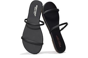 Project Cloud Summer Sandals for Women 2025 - Memory Foam Insole and Vegan Leather Beach Flip Flops for Women - Non Slip and Lightweight Double Strap Womens Sandals (Transition)